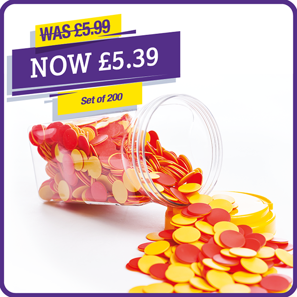 YPO Two Colour Counters - Red and Yellow