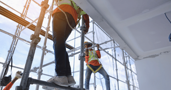 construction workers on site