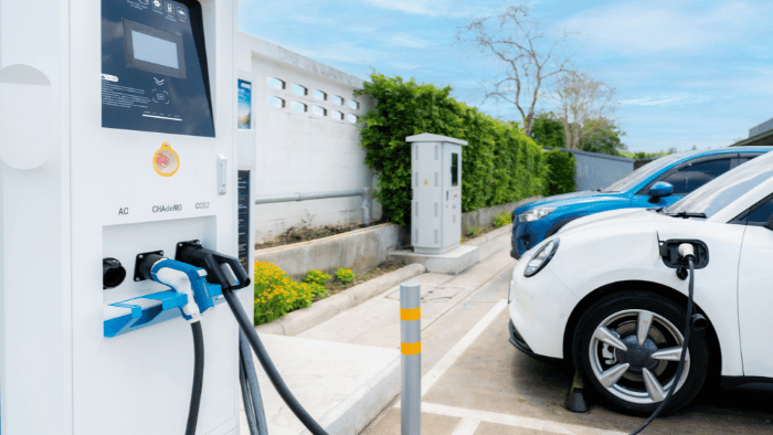 Alternative fuelled vehicle getting charged