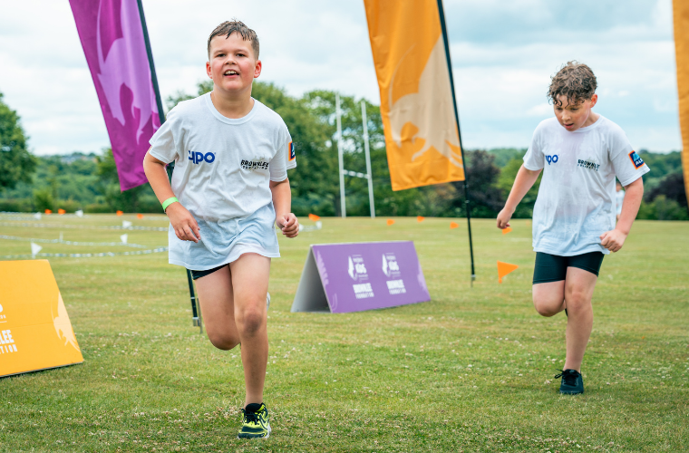 Children running for sports day