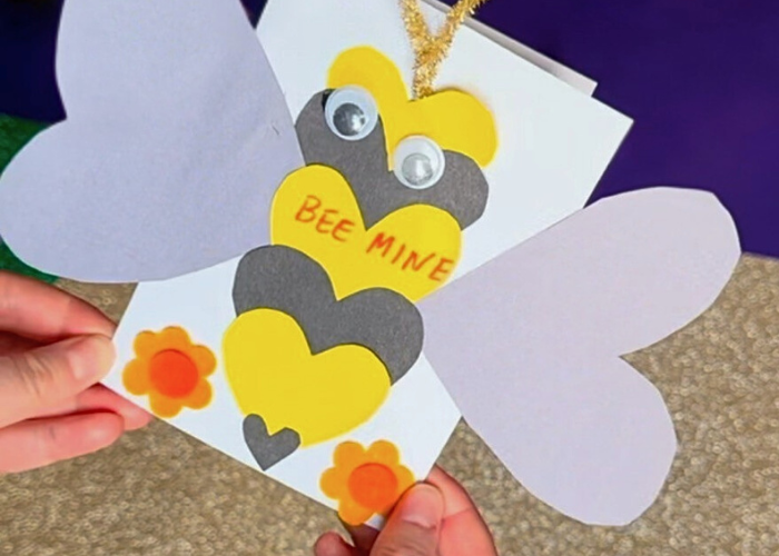 Valentine's bee handmade card