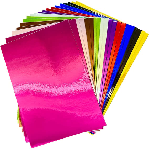Colorproof Card A4 Metallic Mirror Gloss Coloured Card - 20 Pack | Coloured Card | YPO