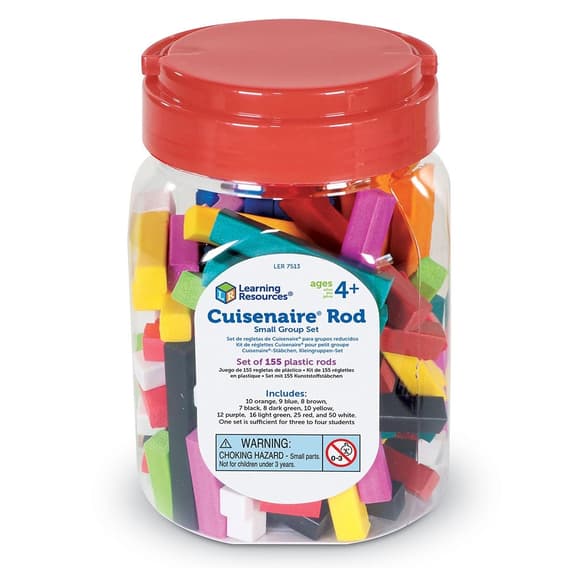 Cucinar Rods Cuisenaire® Rods Small Group Set Plastic - Set of 155 | Numbers | YPO