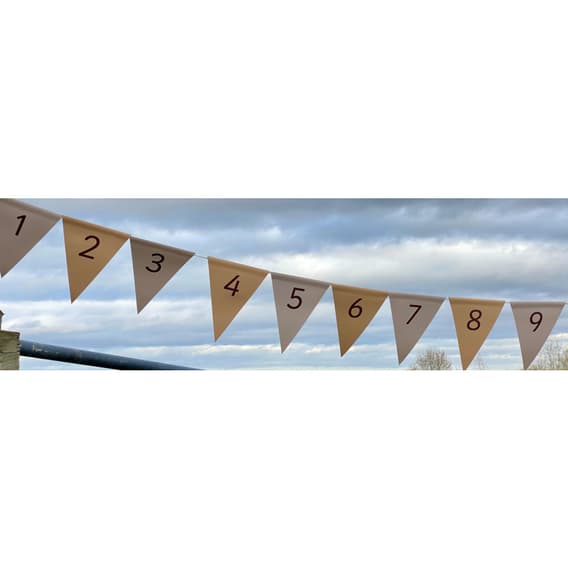 Cosy Natural Number Bunting | Outdoor Classroom | YPO