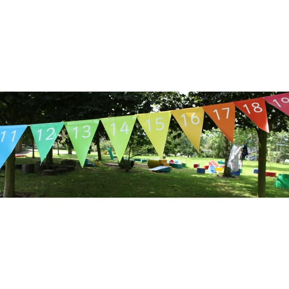 Cosy Rainbow Number Bunting 1-20 | Outdoor Classroom | YPO