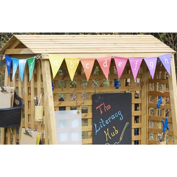 Cosy Rainbow Alphabet Bunting | Outdoor Classroom | YPO