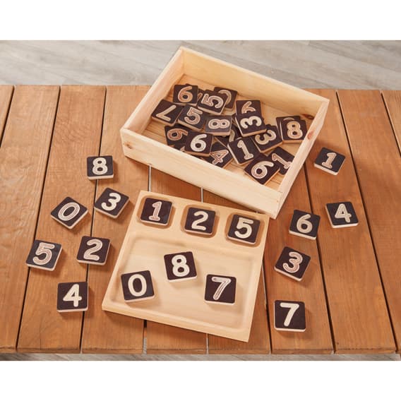 Cosy Little Numbers Wooden Pieces - 30 Pack | Outdoor Classroom | YPO