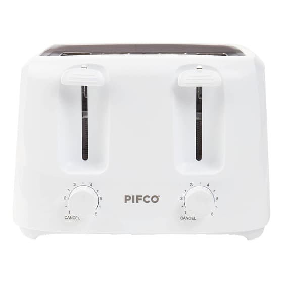 Perco Toaster PIFCO 204707 1400W 4 Slice Toaster - White | Appliances | YPO