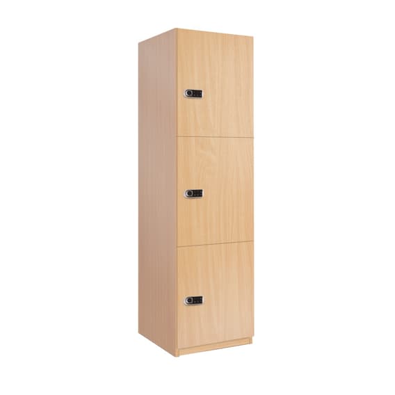 Monarch Lockers Monarch Primary Height Three Door Locker - Two Fixed Shelves and ...