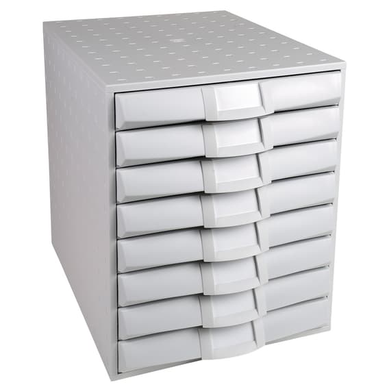 Desktop Storage Unit with 8 Drawers Light Grey - Holds Up to A4 ...