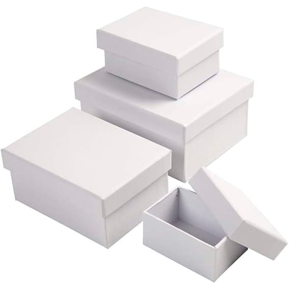 Rectangular Boxes for Crafting - Set of 4 | Craft Materials | YPO