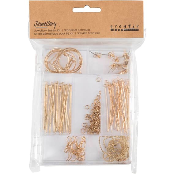 Jewellery Making Kit Gold - 175 Pieces | Craft Kits | YPO