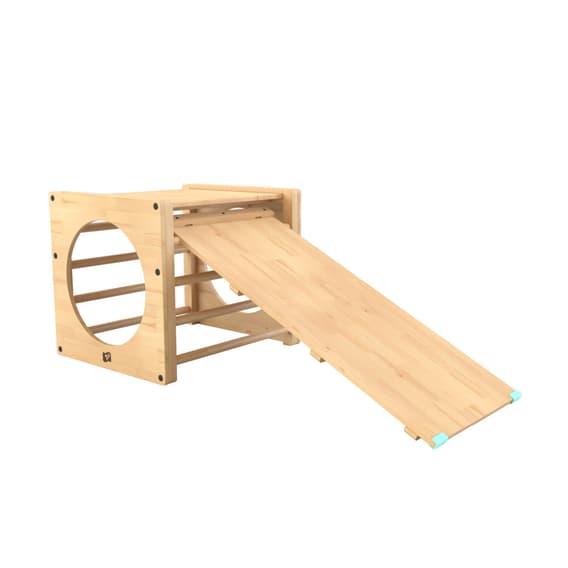 TP Active Tots Wooden Climbing Cube With Bridge and Slide | Climbing ...