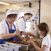 Students being served lunch