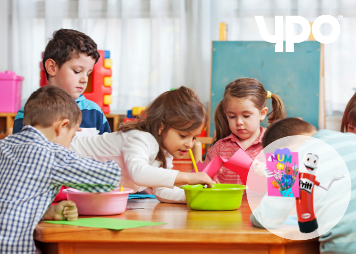 children making mother's day crafts